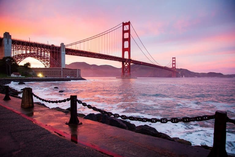USA Reisen - Die Golden Gate Bridge in San Francisco, Kalifornien.